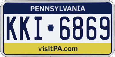 PA license plate KKI6869