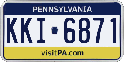 PA license plate KKI6871