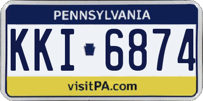 PA license plate KKI6874