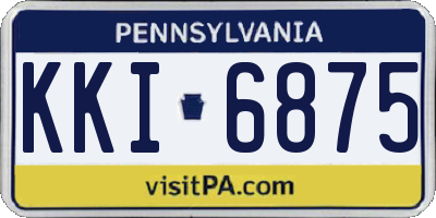 PA license plate KKI6875