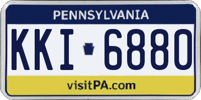 PA license plate KKI6880