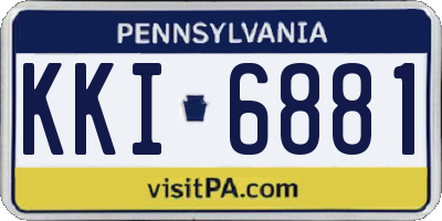 PA license plate KKI6881