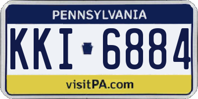 PA license plate KKI6884