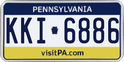 PA license plate KKI6886