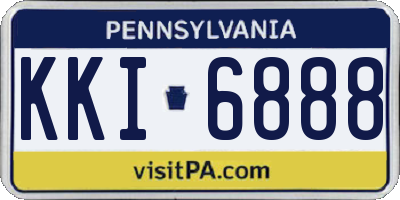 PA license plate KKI6888