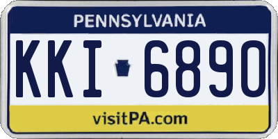 PA license plate KKI6890