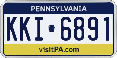 PA license plate KKI6891