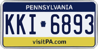 PA license plate KKI6893