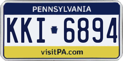 PA license plate KKI6894