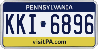 PA license plate KKI6896