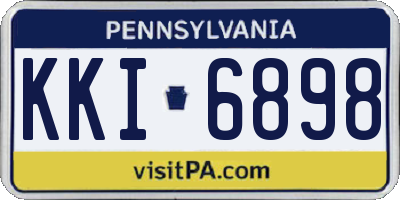 PA license plate KKI6898