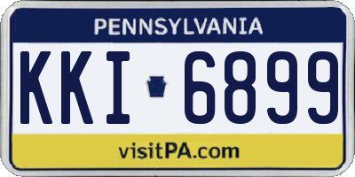 PA license plate KKI6899