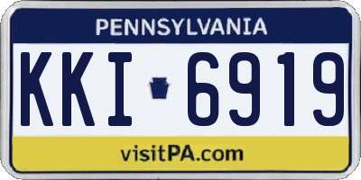PA license plate KKI6919