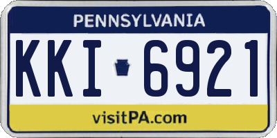 PA license plate KKI6921