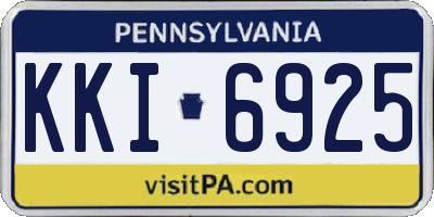 PA license plate KKI6925