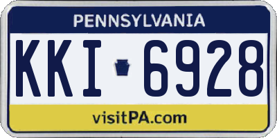 PA license plate KKI6928