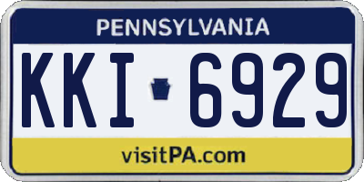 PA license plate KKI6929