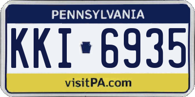 PA license plate KKI6935