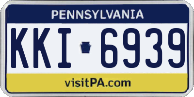 PA license plate KKI6939