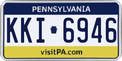PA license plate KKI6946