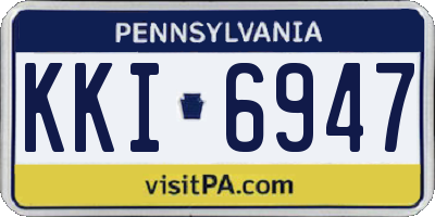 PA license plate KKI6947