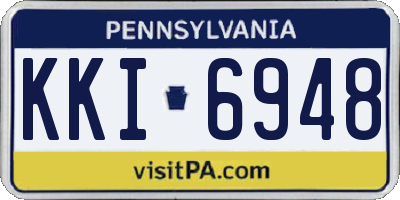 PA license plate KKI6948