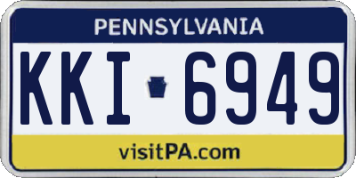 PA license plate KKI6949