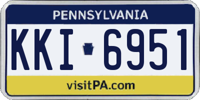 PA license plate KKI6951