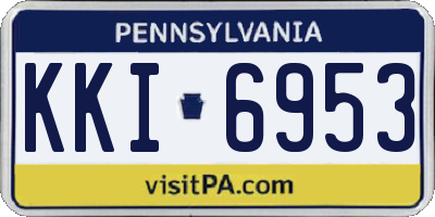PA license plate KKI6953