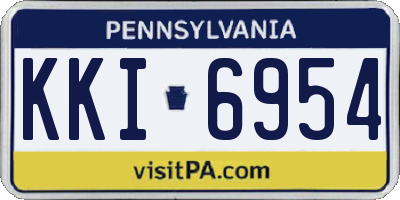 PA license plate KKI6954
