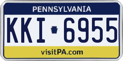 PA license plate KKI6955