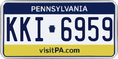 PA license plate KKI6959