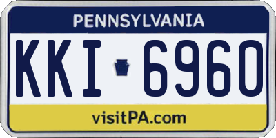 PA license plate KKI6960