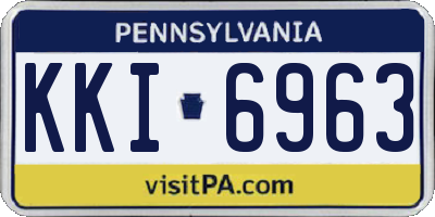 PA license plate KKI6963