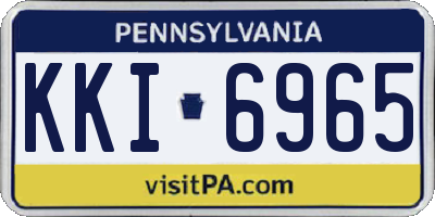PA license plate KKI6965