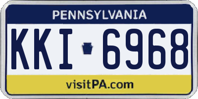 PA license plate KKI6968