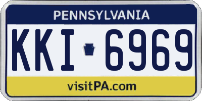 PA license plate KKI6969