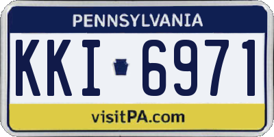 PA license plate KKI6971
