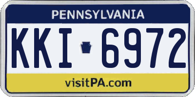 PA license plate KKI6972