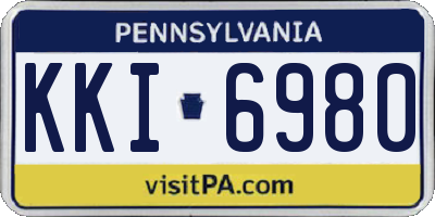 PA license plate KKI6980