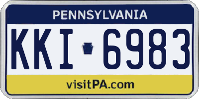 PA license plate KKI6983