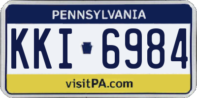PA license plate KKI6984