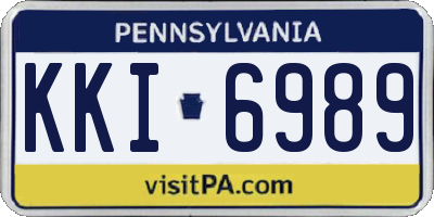 PA license plate KKI6989