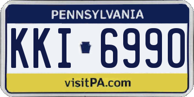 PA license plate KKI6990