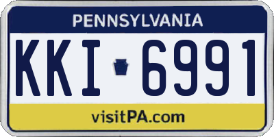PA license plate KKI6991