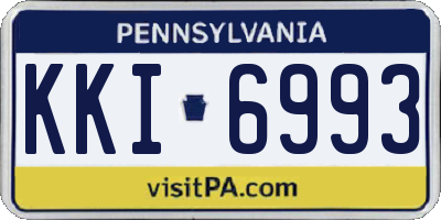 PA license plate KKI6993