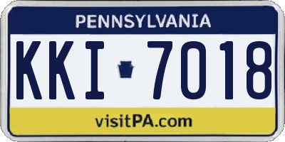 PA license plate KKI7018
