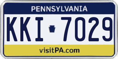 PA license plate KKI7029