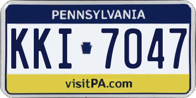 PA license plate KKI7047