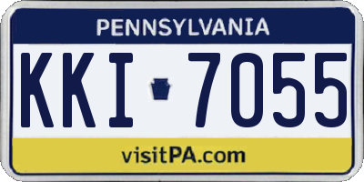 PA license plate KKI7055